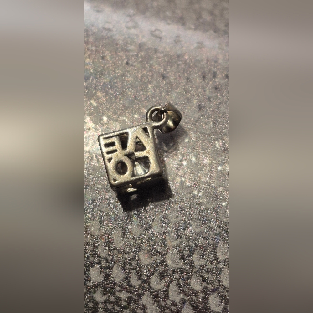 925 Silver LOVE Cube Pendant